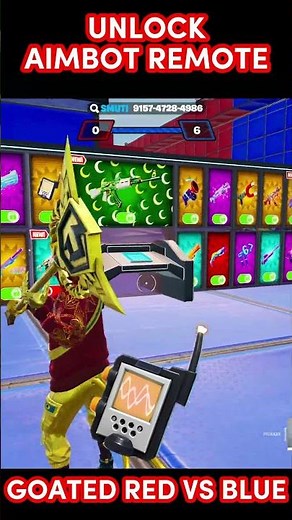 HOW TO GET AIMBOT REMOTE IN GOATED RED VS BLUE - SMUTI MAP SECRETS #fortnite #fortnitecreative