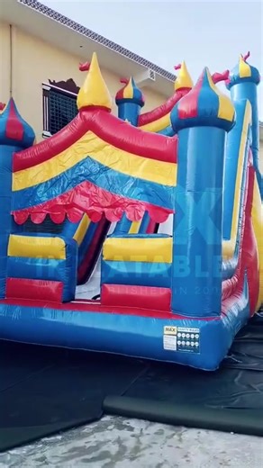 Built for Maximum Fun & Safety 🎉 Upgrade your event or business setup with this Dual-Lane Heavy-Duty Inflatable Slide, engineered for high performance, durability, and nonstop excitement. Designed with vibrant colors and reinforced stitching, it ensures safe play, smooth sliding, and long-lasting use even in high-traffic environments. Perfect for kids’ events, family festivals, schools, water parks, rentals, and commercial use, this slide delivers double the fun with its dual lanes while mainta