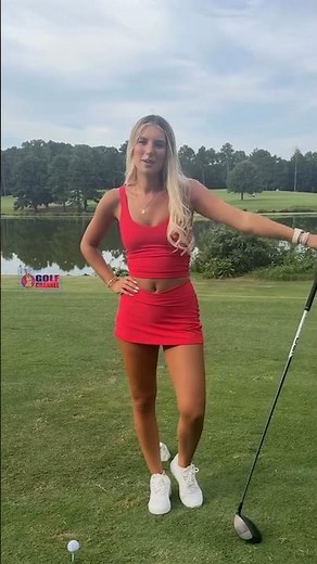 Amazing Golf Swing you need to see | Golf Girl awesome swing | Golf shorts | Ambie Bambi