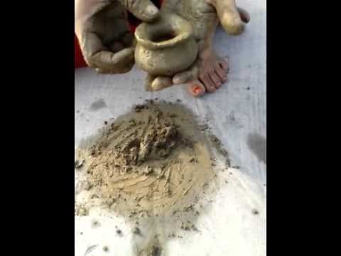 How to make a clay pot by hand at home