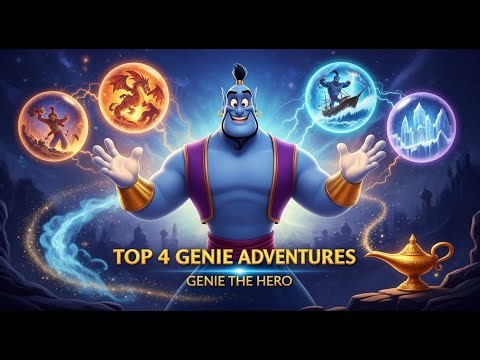 Top 4 Genie Adventures Compilation | Aladdin | Disney | 3D Animation | Pixar | Genie The Hero