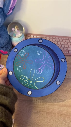 Diy spongebob window #spongebob #roomdecor #shorts