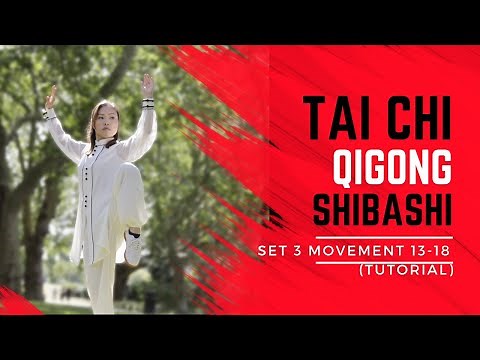 Tai Chi Qigong Shibashi Set 3 (Tutorial) | Movements 13-18 | Mirrored version with all the details |