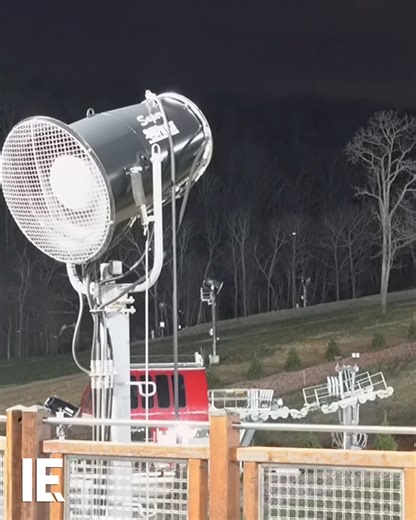 Artificial snowmaker ensures ski-ready slopes during unpredictable weather, providing consistent coverage for winter activities. 📽️: Instagram/ perfectnorth #ArtificialSnow #WinterTech #SkiReady #SnowmakerInnovation #WinterSports | Interesting Engineering