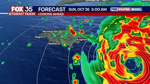WATCH: FOX Weather Model radar simulation for Hurricane #Melissa. There is a real human element here. The internet is flooded with weather posts. Pray for these people, they are ok. Such a prolonged high end hurricane of this intensity impacting land is the rare part. It's moving at walking pace, won't make landfall likely until early Tuesday morning. | Meteorologist Noah Bergren