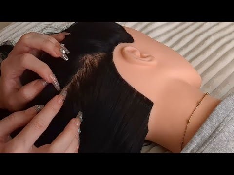 Gentle Tracing on Neck and Scalp – ASMR for Sleep (No Talking) 2Ver.|With Rain on the Background 🌧️|
