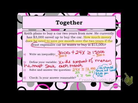 Inequality word problems A1.2.2.5