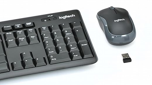 Logitech MK270 Kabelloses Set mit Tastatur und Maus für Windows, 2,4 GHz kabellos, Kompakte Maus, 8 Sondertasten, 2 Jahre Batterielaufzeit, Für PC, Laptop, Deutsches QWERTY-Layout - Schwarz
