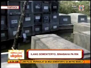 Some Pampanga cemeteries still flooded