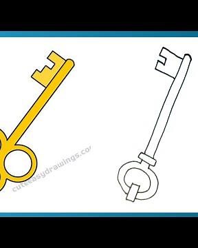 How to draw 2 keys step by step 🗝️ key drawing in easy way || easy drawing for everyone