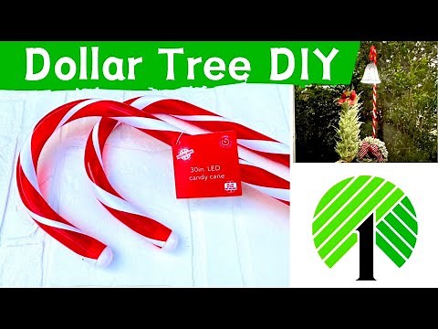 Amazing Dollar Tree DIY Craft using LARGE candy canes that light up!