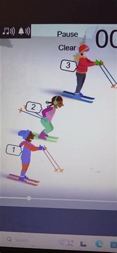 Downhill Ski Race!#shorts #stopwatch #timer #games #funny #gaming
