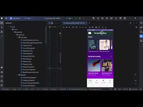Ứng dụng đồ án nghe nhạc online Android studio - Firebase và Cloudinary code bằng java