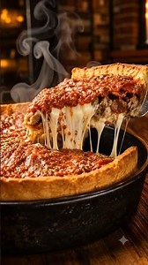🤯 A Pizza This Deep?! Welcome to Chicago’s Legendary Deep-Dish! 🍕🔥
