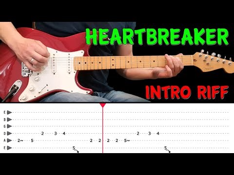 HEARTBREAKER - Intro Riff fast & slow(with tabs) - Led Zeppelin