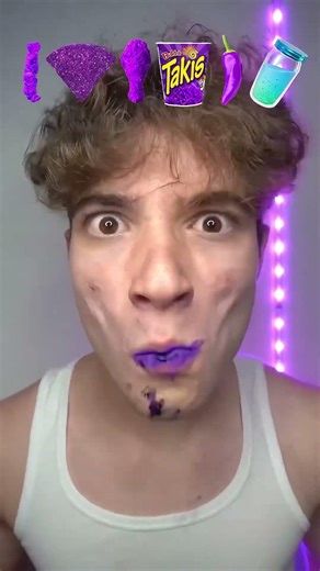 Purple Cheetos #food #challenge #takis #mukbang #stitch #stitchtricks #koreanfood #diynstitch