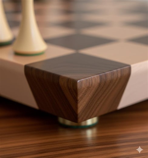 Walnut & Oak Wood Chess Set | Modern Artisan Gift 16 Inch - Etsy