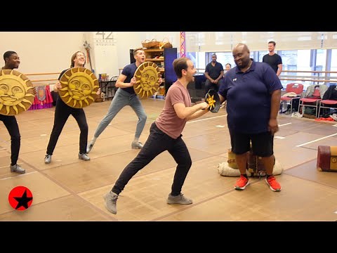 Look On The Bright Side of Life With the SPAMALOT Tour Cast in Rehearsal