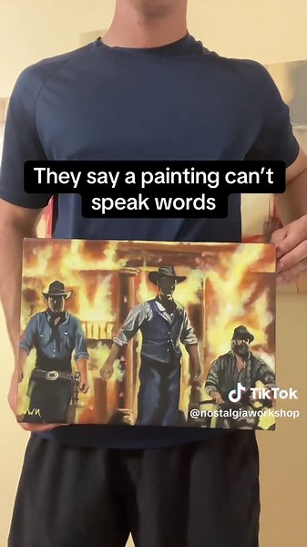 I painted this scene from the “Blood Feuds, Ancient and Modern” mission from RDR2! #reddeadredemption2 #rdr2 #rdr2story #aurthurmorgan #rdr2edit