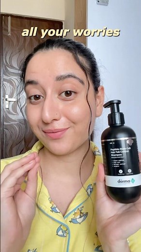 Hair Fall Reduced in 2 Weeks?! The dermaco Peptide-Stem Cell Shampoo Review #shorts #shortsfeed