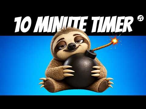 10 Minute Timer 💥 Sloth Bomb Countdown Cookie Surprise! 🍪