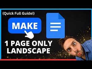 How to Make Only One Page Landscape in Google Docs: Easy Tutorial