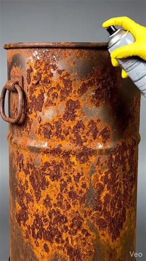 Rust melting off in seconds! 🤯🧪 Dustbin goes from crusted → clean 😍✨ #RustRemoval #ASMR #SatisfyingReels #IronOUT #BeforeAfter