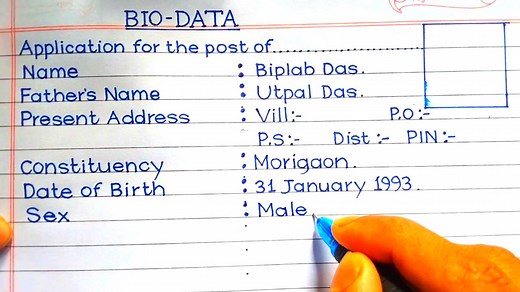Simple Bio-Data writing Process, Handwriting Follow me on instragram👇 Instragram- https://www.instagram.com/ruasignwriting23 Visit My Youtube Channel👉https://youtube.com/c/RUASignwriting | R.U.A Sign Writing