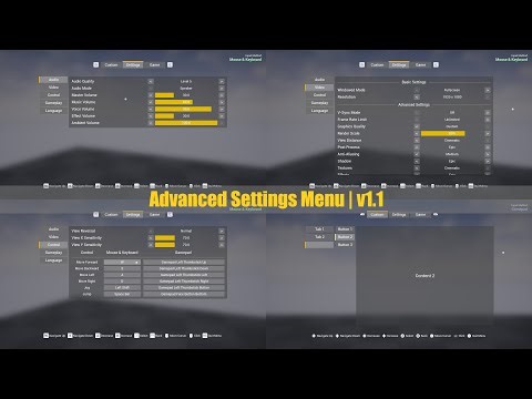 Unreal Marketplace (Fab) | Advanced Settings Menu | v1.1