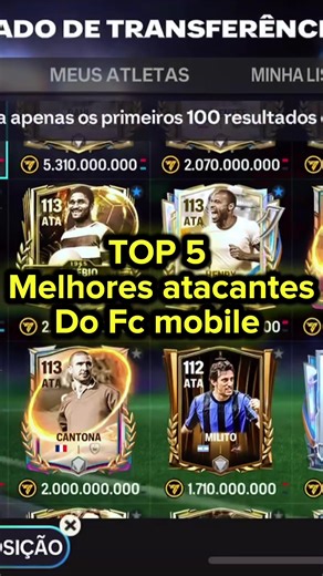 Top 5 melhores atacantes do Fc mobile #fcmobile26 #real #tierlist #atacantes #top5