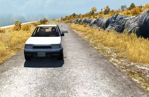 Computer demo of realistic car physics.