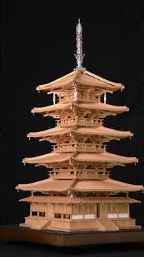 法隆寺 五重塔 構造モデル（総檜造り）1/40