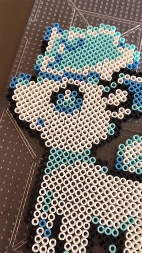 Handmade Alolan Vulpix Perler Beads Art - Satisfying Pokemon Craft