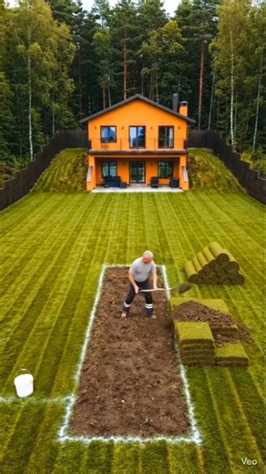 Hidden Survival Bunker Under Orange House | Start to Finish Timelapse#shorts