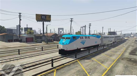 gta美国国铁驶过瞬间