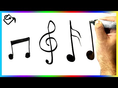 Comment dessiner une NOTE de MUSIQUE facile à dessiner