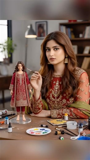 Sajal Aly Hyper-Realistic Miniature Art 💖 | Ranjha Vibes #Shorts #sajalaly