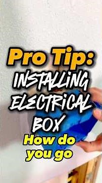 Learn how to install an electrical box when Sheetrock is on the walls.