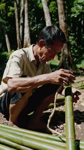 Building a Bamboo Dream in the Heart of the Forest. #bamboo #construction #forestlife