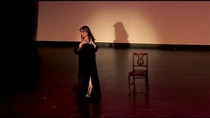 Midnite Martini's Gold Dress Chair Burlesque Routine, Midnight Martini