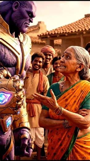 thanos aya gaon mein desi log vs infinity stones #thanosedit #thanos