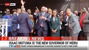 Meru Governor Isaac Mutuma receives instruments of power during his swearing-in | NTV Kenya