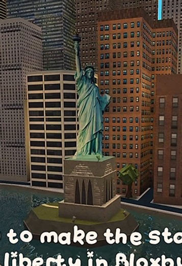 Building the Statue of Liberty in Bloxburg