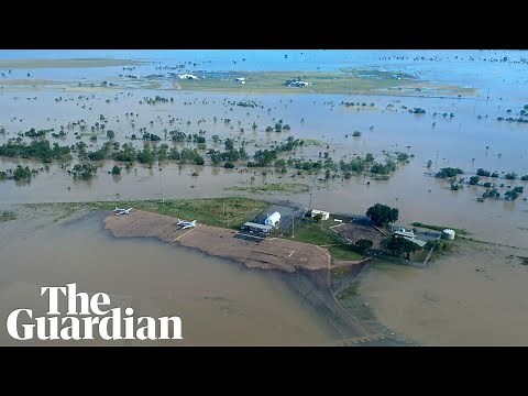 Drone footage shows scale of Queensland flood as residents urged to evacuate