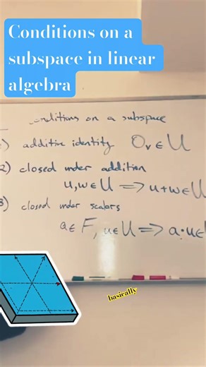 Linear subspace conditions #maths #mathematics #education #calculus #nonsingularmatrix