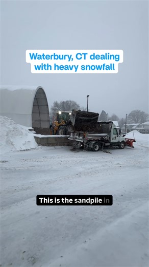 Heavy Snow Plowing Operations in Waterbury, Connecticut