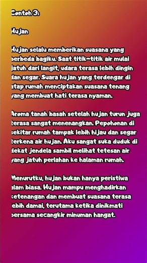 CONTOH TEKS DESKRIPSI SUBJEKTIF