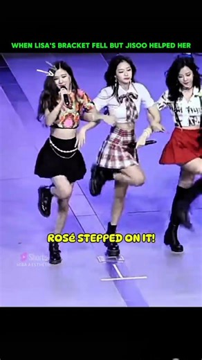 When Lisa's Bracket Keep Felling While Performing 😂❤️ #blackpink #kpop #blink #shorts