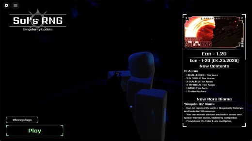 All new Auras in Sol’s RNG Singularity update