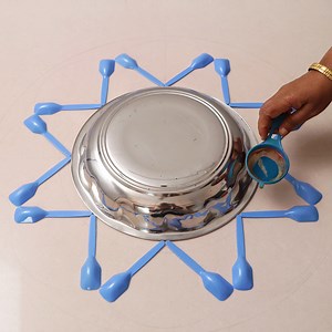 504K views · 3.1K reactions | Simple Peacock Rangoli Design using Plate and Spoons #rangoli #Simplerangoli #rangolibyjayanthig #satisfyingvideo #satisfying #relaxingvideo #relaxing #Hobbyideas #jayanthig #rangolidesign #diy | Simple Rangoli | Facebook